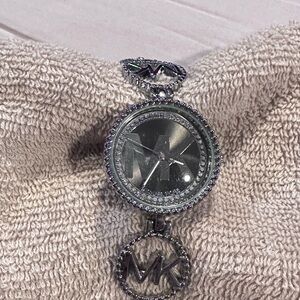 Michael Kors Silver Women's Watch with Logo Detail